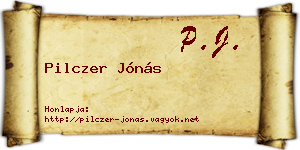 Pilczer Jónás névjegykártya